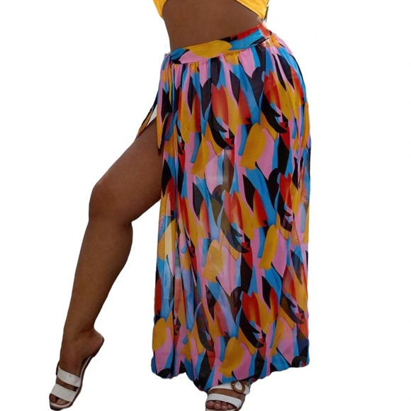 π€Sheer Swimsuit Wrap Around Cover Skirtπ€ - Picture 1 of 8